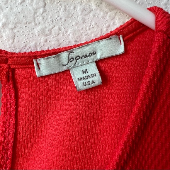 Soprano orange red fit and flare sleeveless summer dress - Picture 3 of 9